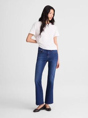 NWT Madewell The Short Flare Crop Jean in Super Stretch Denim women's 25S boho
